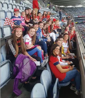  ??  ?? A large group from Macroom LGFC travelled to Croke Park for the 2018 All-Ireland Ladies Football Final last Sunday