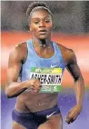  ??  ?? BRIT HOPE: Asher-Smith runs in Brisbane last week