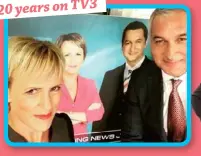  ??  ?? Above: Mike spent 11 years hosting
the news with Hilary Barry.