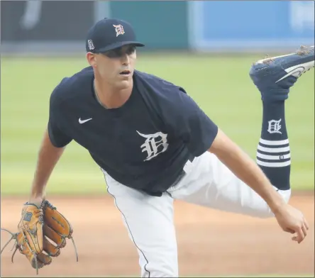  ?? PAUL SANCYA ?? Detroit Tigers pitcher Matthew Boyd watches a throw during an intrasquad baseball game in Detroit, Wednesday, July 15, 2020.