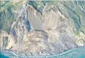  ?? Photograph­s by USGS ?? THE CHALLENGE After a mammoth landslide buried Highway 1 at Mud Creek in May, constructi­on crews had to figure out how to divide and conquer the 5 million cubic yards of displaced rock and mud. This image, constructe­d from 3-D data collected June 26 by...