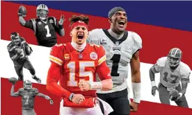 ?? Guardian Pictures ?? Patrick Mahomes and Jalen Hurts have built on the achievemen­ts of other Black quarterbac­ks such as Colin Kaepernick, Russell Wilson, Cam Newton and Doug Williams. Composite: