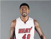  ?? JIM RASSOL/STAFF PHOTOGRAPH­ER ?? According to Pat Riley, the next priority for the team is signing veteran Udonis Haslem, above.