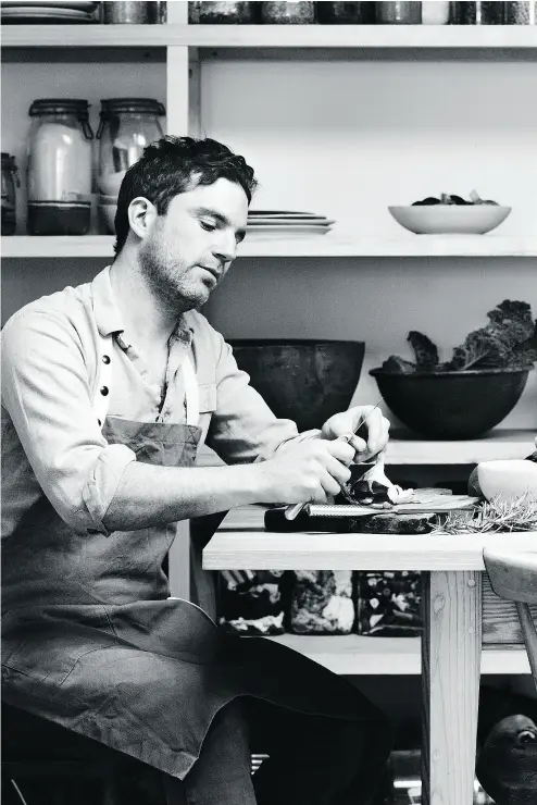  ?? PHOTOS: ANDREW MONTGOMERY ?? British chef Gill Meller is an advocate for ethically produced, sustainabl­e food. Although he has contribute­d to many cook books, Gather is his first solo effort.