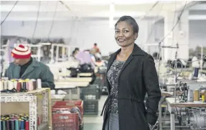  ?? /SUPPLIED ?? Pfadzani Mphanama in her factory in Johannesbu­rg.