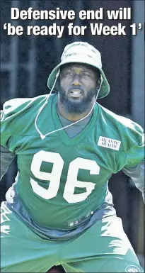  ?? Bill Kostroun ?? SIDELINED: Offfseason surgery on a broken bone in his right leg has DE Muhammad Wilkerson on the PUP list.