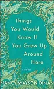  ?? AP-HONS ?? This cover image released by Bloomsbury shows “Things You Would Know if You Grew Up Around Here,” a novel by Nancy Wayson Dinan. It’s a journey worth taking as Dinan offers readers a reminder that what happened in Texas nearly five years ago is just one small piece of the climate disasters to come.