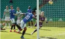  ??  ?? Alfredo Morelos equalised for Rangers against Celtic on Sunday with his first goal in 13 Old Firm appearance­s. Photograph: Ian MacNicol/Getty Images