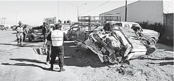  ??  ?? Percance. El accidente ocurrió el sábado 18 de noviembre. Ayer por la tarde, Laura Nayeli falleció en el área de terapia intensiva del Hospital Muguerza.