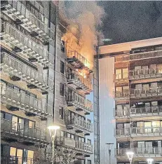  ?? ?? Around 100 people were evacuated from their flats on Breadalban­e Street