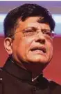  ??  ?? Piyush Goyal