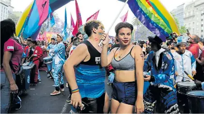  ?? JUANO TESONE ?? Marcha del orgullo gay. La última edición, en noviembre, convocó a 150.000 personas.