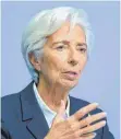  ?? FOTO: BORIS ROESSLER/DPA ?? „Die EZB wird auch in der zweiten Welle da sein“, versichert EZB-Chefin Christine Lagarde.