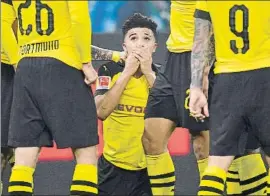  ?? AP ?? Jadon Sancho se emocionó Dedicó el gol del triunfo a su abuela, fallecida esta semanaFOTO: