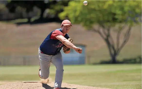  ?? Photo: Kevin Farmer ?? OVER TO YOU SAM: Toowoomba Rangers’ pitcher Sam McNeice will be looking to help keep his team’s season alive tomorrow when he takes to the mound against Wests Bulldogs in the GBL Division Three knock-out semi-final.