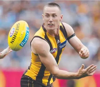  ??  ?? Hawthorn’s Tom Scully has requested time away to contemplat­e his future in the AFL. Picture: Michael Klein