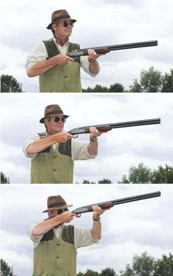  ??  ?? The Churchill technique can be used for training or remedy: starting with the butt of a proven empty gun under the armpit, the barrels are raised parallel to the line of sight, coming to face and shoulder cleanly