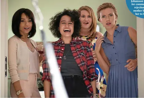  ?? PHOTO: MACALL POLAY ?? Zoe Kravitz, Illana Grazer, Jillian Bell and Scarlett Johansson in Rough Night.