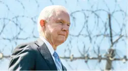  ??  ?? HAWK: US Attorney-General Jeff Sessions