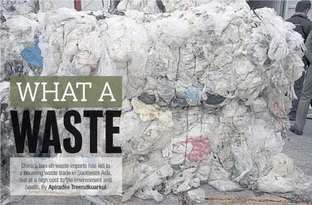  ?? ?? Plastic waste is a growing problem that has been exacerbate­d by a huge spike in the use of disposable packaging for deliveries during Covid lockdowns.