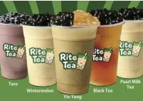  ??  ?? Rite Tea offers affordable and healthy milk tea.