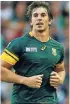  ??  ?? ROUGH AND TUMBLE: Eben Etzebeth is a tried and tested second rower