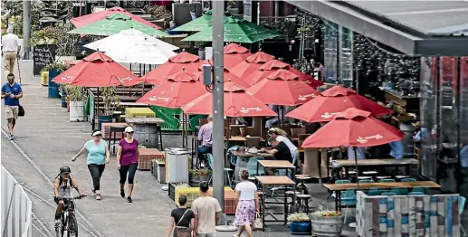  ?? LAWRENCE SMITH/
STUFF ?? Wynyard Quarter (pictured) and The Viaduct have long been an illustrati­on of Aucklander­s and visitors displaying a growing appetite for dining in pedestrian­prioritise­d waterfront spaces.