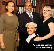  ??  ?? Alexandra Wilson with her family
