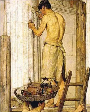  ??  ?? Christian Rohlfs (1849-1938), Lavoratori nell’antica Roma (1862, olio su tela), Münster, Westfalisc­hes Museum for Kunst und Kultur (Lwl)