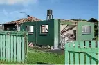  ??  ?? A twister tore through the Kohanga Reo Auahi Kore building, north of Hokitika on the West Coast.