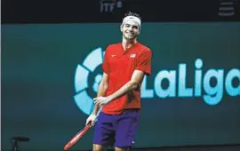  ?? Joan Monfort Associated Press ?? TAYLOR FRITZ has lofty goals for 2023 after his stirring run this year. “I want to be top five in the world and I want to have a big, deep run at a Grand Slam.”