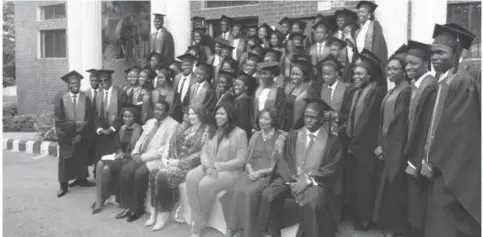  ??  ?? 2017 graduates of British Nigerian Academy, Abuja and teachers at their Graduation Ceremony on Saturday