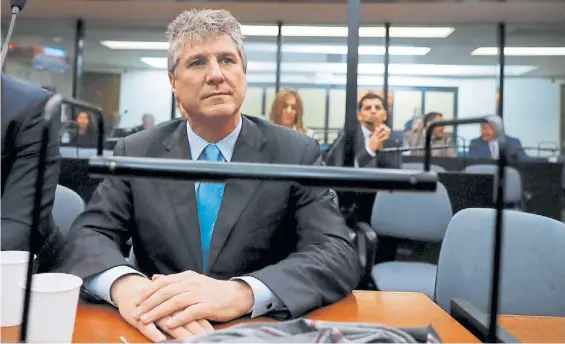  ??  ?? Condenado. El ex vicepresid­ente Amado Boudou, en 2018, durante el juicio por quedarse con la imprenta que fabrica el papel moneda.