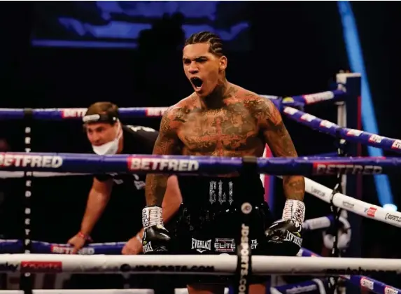  ??  ?? Conor Benn was superb at the Copper Box to make light work of Samuel Vargas (Matchroom)