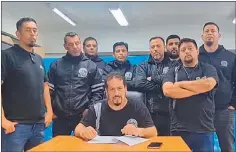  ?? CAPTURA VIDEO ?? CRESPO. El líder del sindicato, al anunciar que se cerró la discusión.