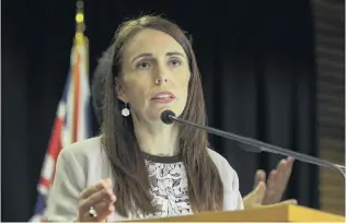  ?? PHOTO: NZME ?? No further comment . . . Prime Minister Jacinda Ardern speaks during her weekly postCabine­t media conference at Parliament, Wellington.