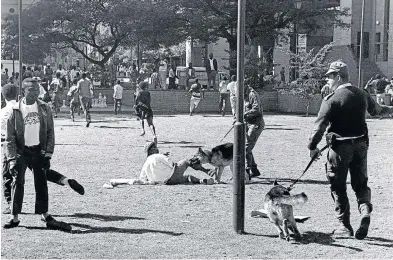  ?? / GARTH LUMLEY ?? Many students were arrested when the state of emergency was declared by the apartheid government in 1985.