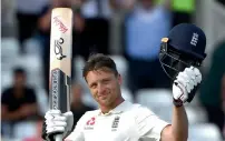  ?? AFP ?? England’s Jos Buttler celebrates his century during the fourth day of the third Test match against India. —