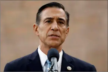  ?? AP Photo/Gregory Bull ?? In this 2019 file photo, former Republican congressma­n Darrell Issa speaks during a news conference in El Cajon, Calif.