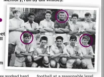  ?? ?? On side: Tennyson Street school football team in 1958 with (circled, left to right) old friends Kenny, Graham and Ronnie