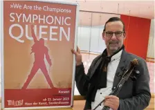 ?? CHRISTOPH VOGEL ?? Matthias Weicker, Cellist im Loh-orchester, ist Teil des erfolgreic­hen Queen-projekts.