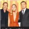  ??  ?? L-R: Brad Pitt, Margot Robbie and Leonardo DiCaprio
