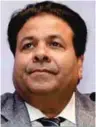  ??  ?? Rajeev Shukla Minister of State for Planning and Parliament­ary Affairs