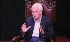  ?? Photograph: Andrew Milligan/PA ?? John McDonnell during an interview at the Edinburgh Fringe on 7 August, where he said that Labour would not block a second Scottish independen­ce referendum.