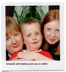  ??  ?? Amanda with Nathan and Jess in 2006