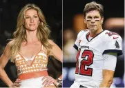  ?? ASSOCIATED PRESS PHOTOS ?? Supermodel Gisele Bundchen and Tampa Bay Buccaneers quarterbac­k Tom Brady announced Friday they have finalized their divorce, ending their 13-year marriage.