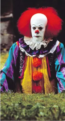  ?? EVERETT COLLECTION ?? The original 1990 television version of Stephen King’s evil clown classic It stars Tim Curry whose terrifying performanc­e still has the power to set hearts beating faster.