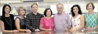  ??  ?? The team at Bernard English Goldsmith Jewellers; Emma Brennan, Olwyn McGinn, Bob Clifford, Gay English, Bernard English, Nicola Mooney and Emily Mullen.