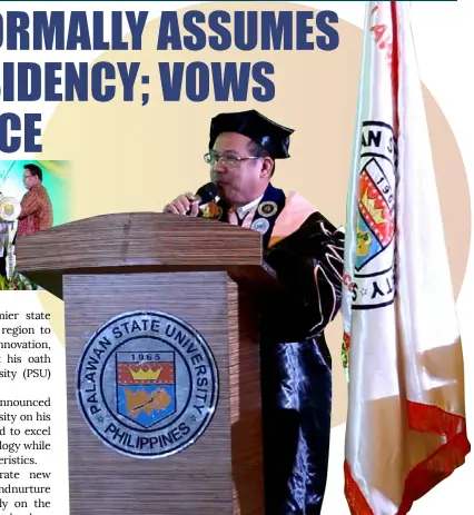  ??  ?? The investitur­e of Dr. Ramon M. Docto, PSU 8th President. Photos by Sev Borda III/PDN.