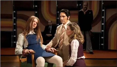  ?? IFC FILMS ?? From left, Ingrid Torelli, David Dastmalchi­an and Laura Gordon in “Late Night with the Devil.”